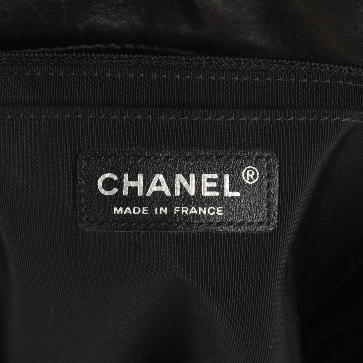 Lambskin Chevron Medium Leo Lion Flap Black