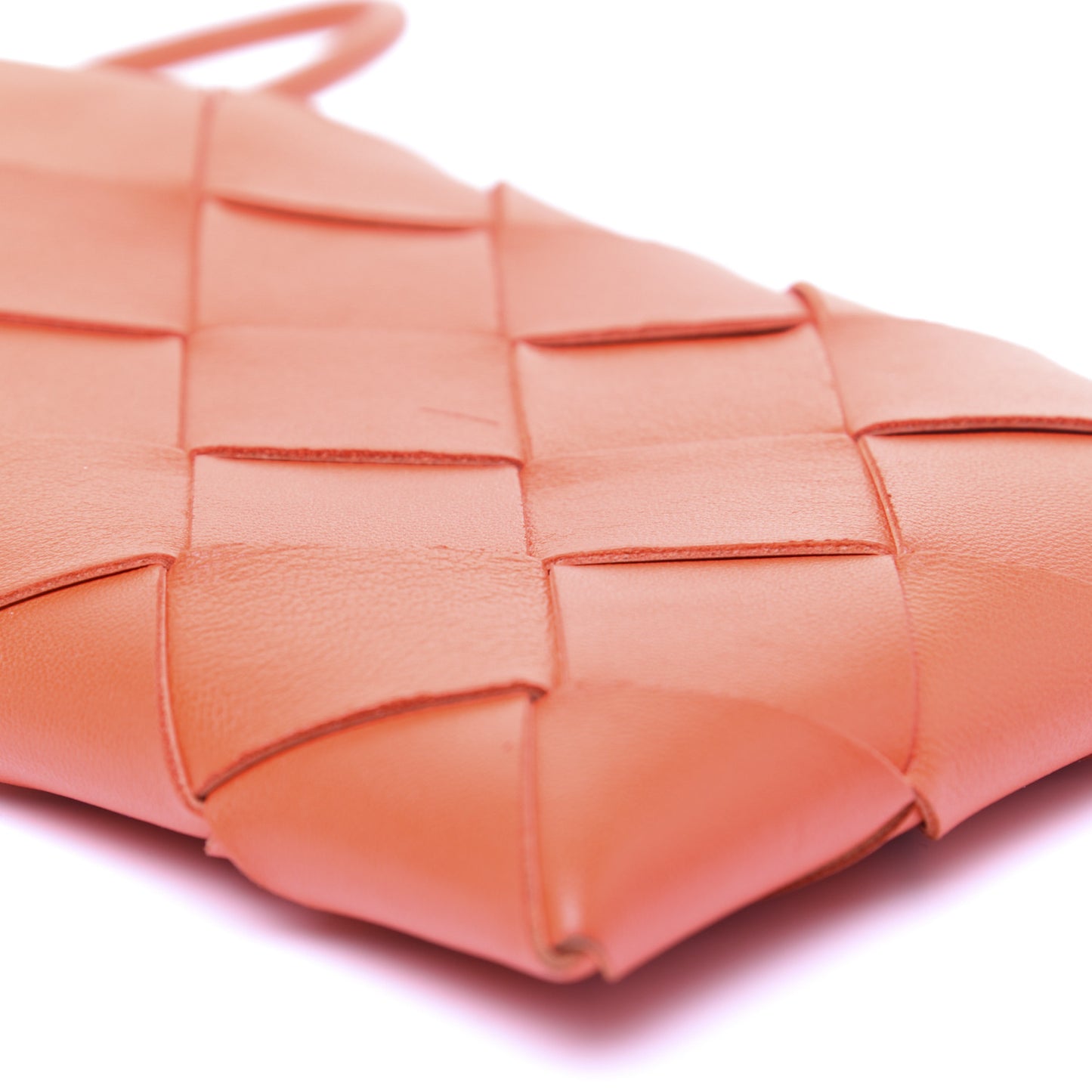 Nappa Intrecciato Mini Pouch Crossbody Orange
