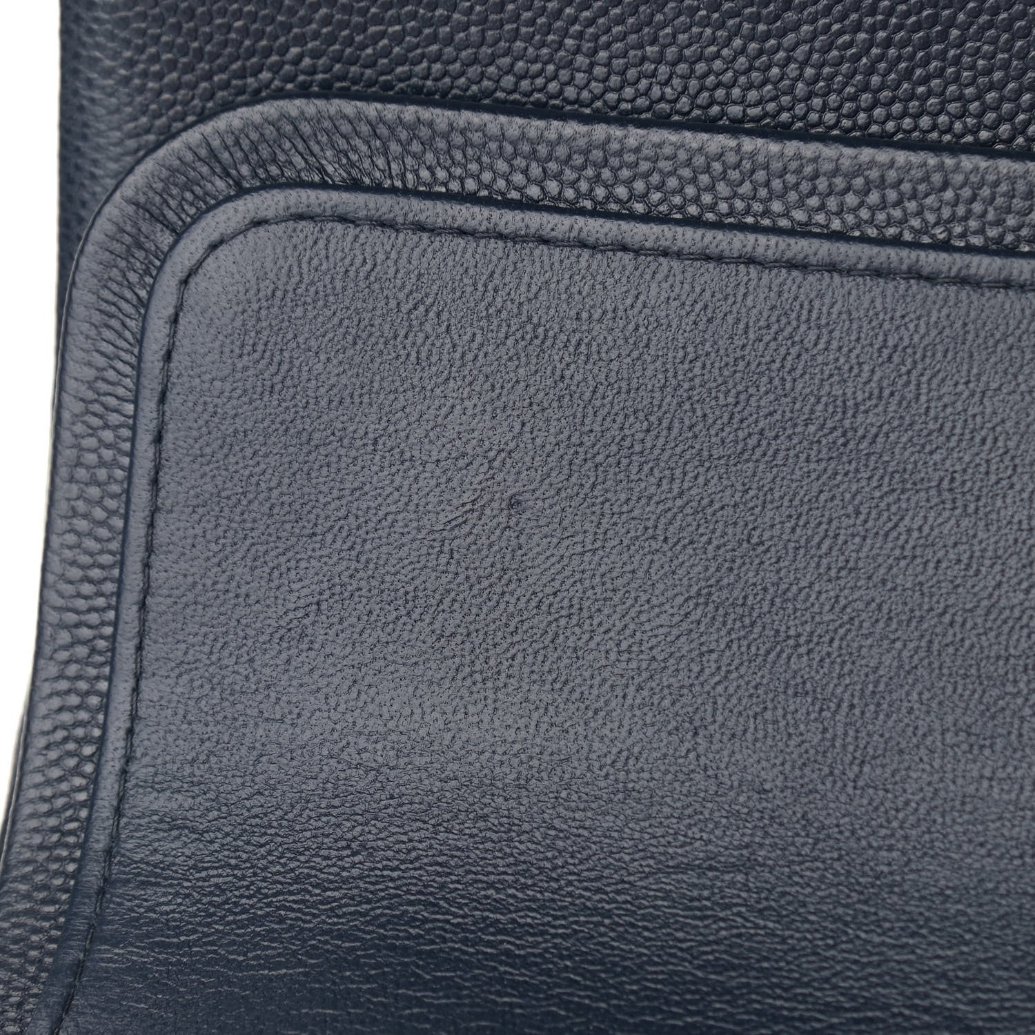 Chanel Caviar Quilted Medium Double Flap Navy 9 of 13