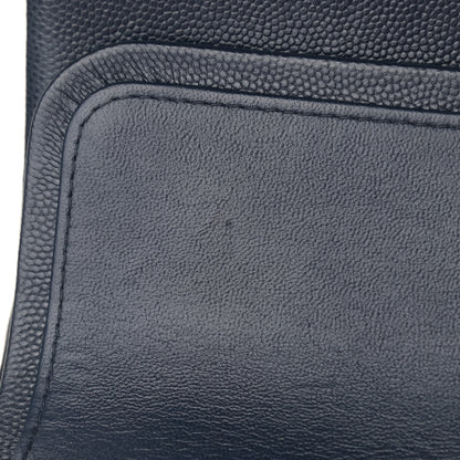 Chanel Caviar Quilted Medium Double Flap Navy 9 of 13