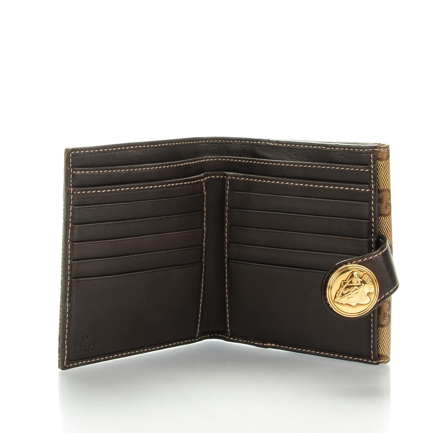 Crystal Monogram Hysteria French Wallet Dark Brown