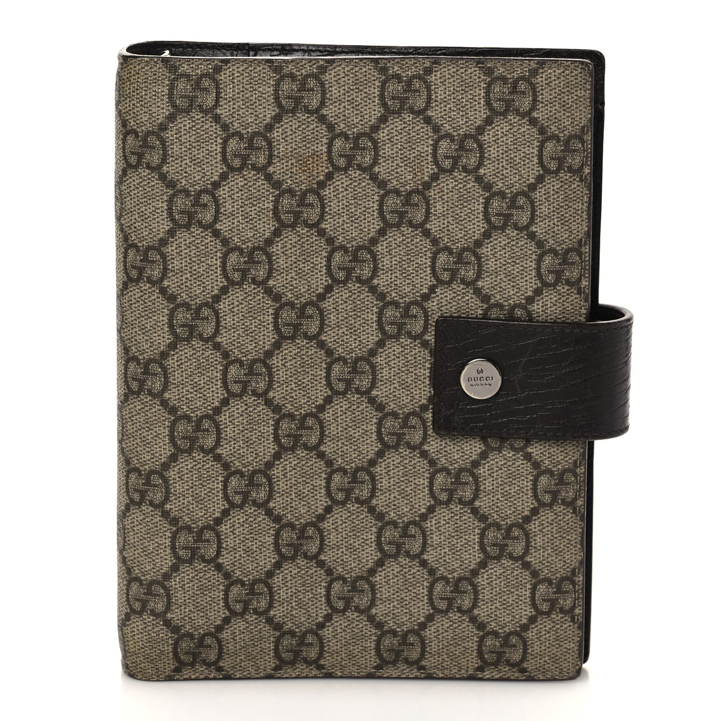 GG Supreme Monogram Standard Agenda Dark Brown