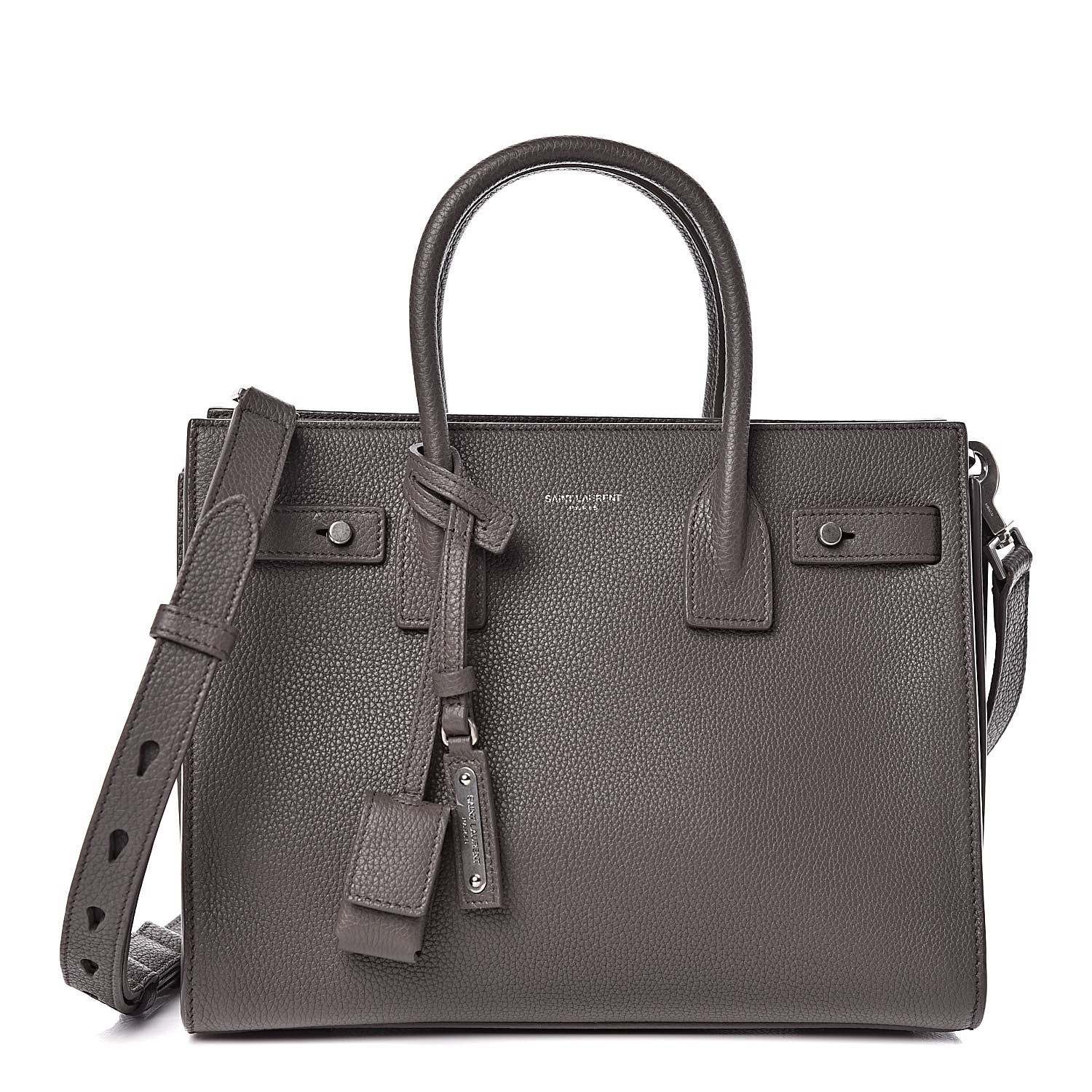 Saint Laurent Grained Calfskin Baby Sac De Jour Souple Earth 1 of 10