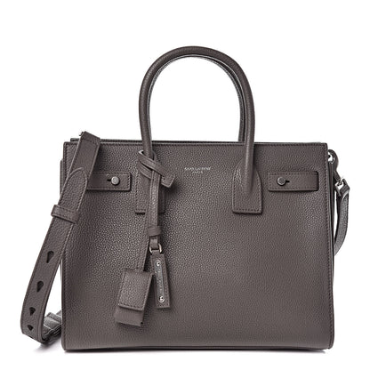 Saint Laurent Grained Calfskin Baby Sac De Jour Souple Earth 1 of 10