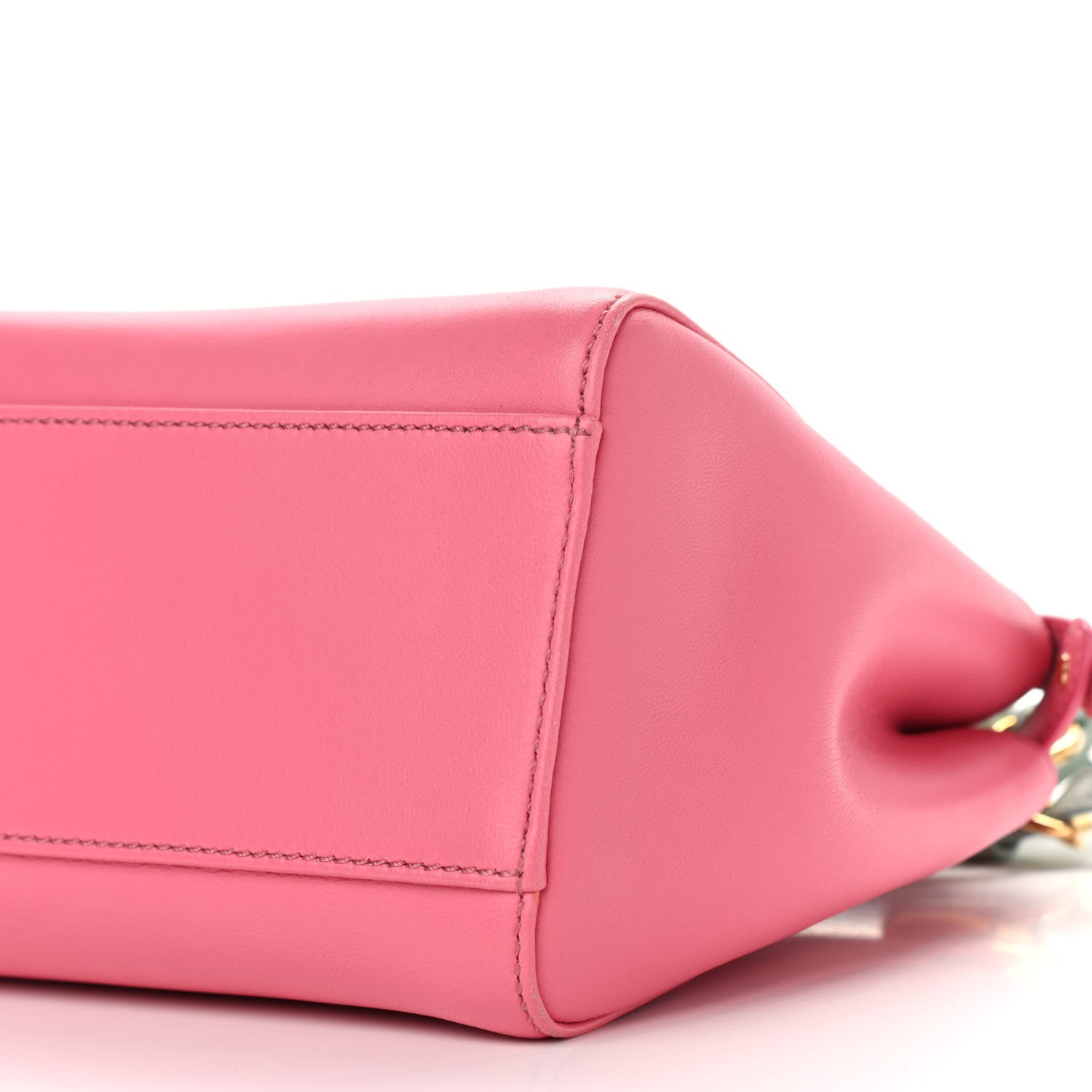 Fendi Nappa Colorblock Mini Peekaboo Iconic Satchel Rosa Fluo Oxigen Slate 8 of 8