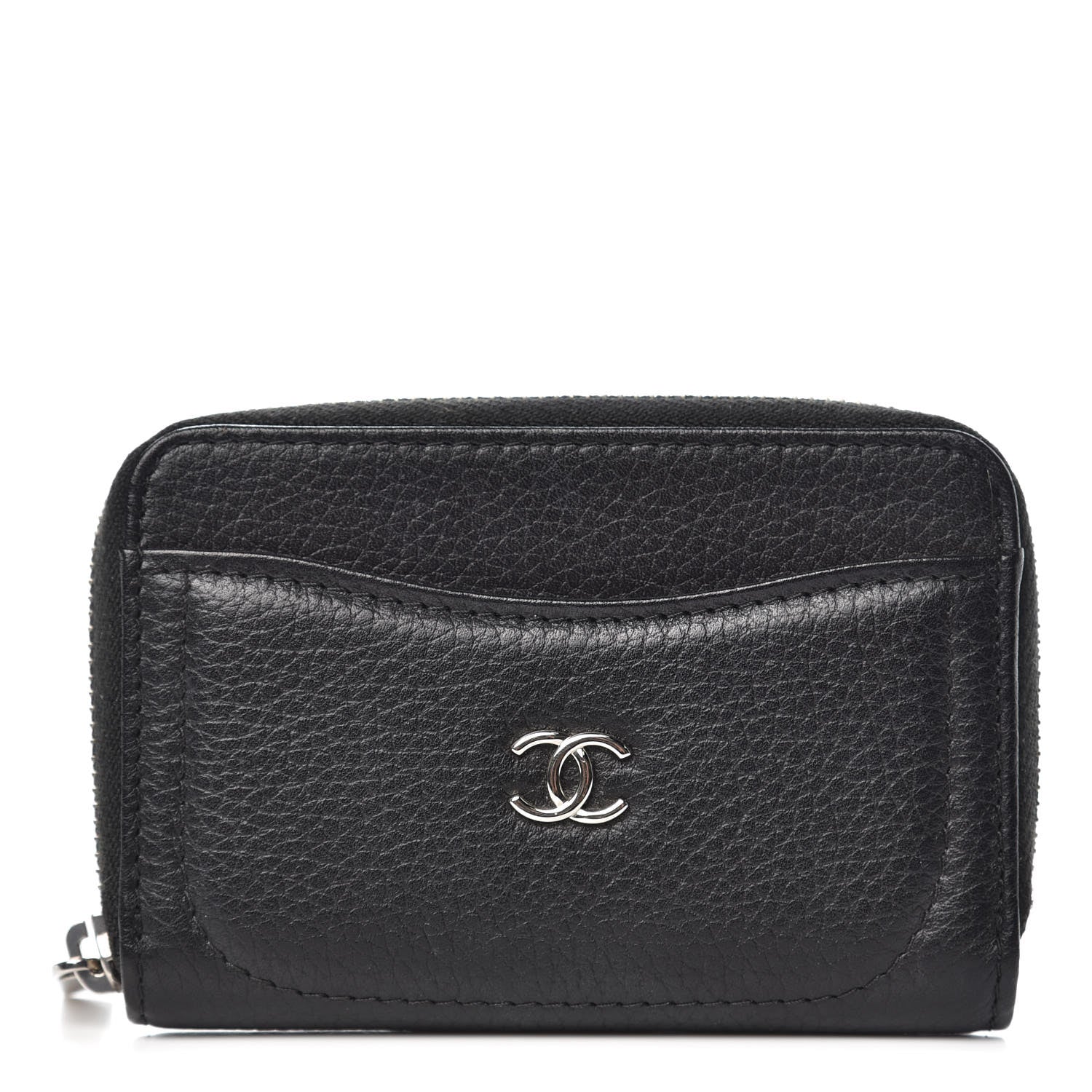 Chanel Grained Calfskin Neo Executive Zip Coin Purse Black 1 of 9