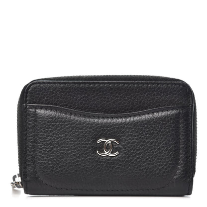 Chanel Grained Calfskin Neo Executive Zip Coin Purse Black 1 of 9