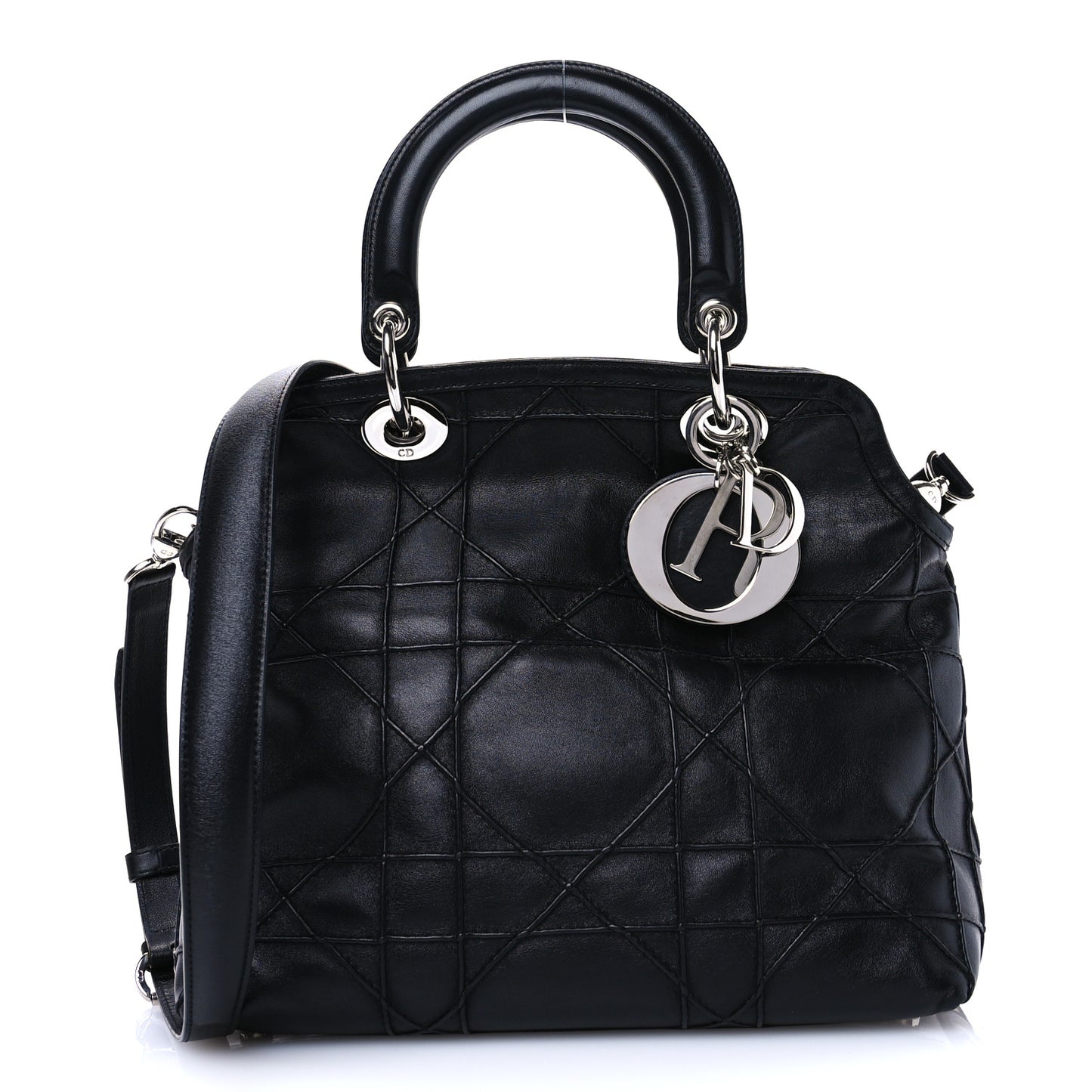 Lambskin Cannage Medium Granville Tote Black