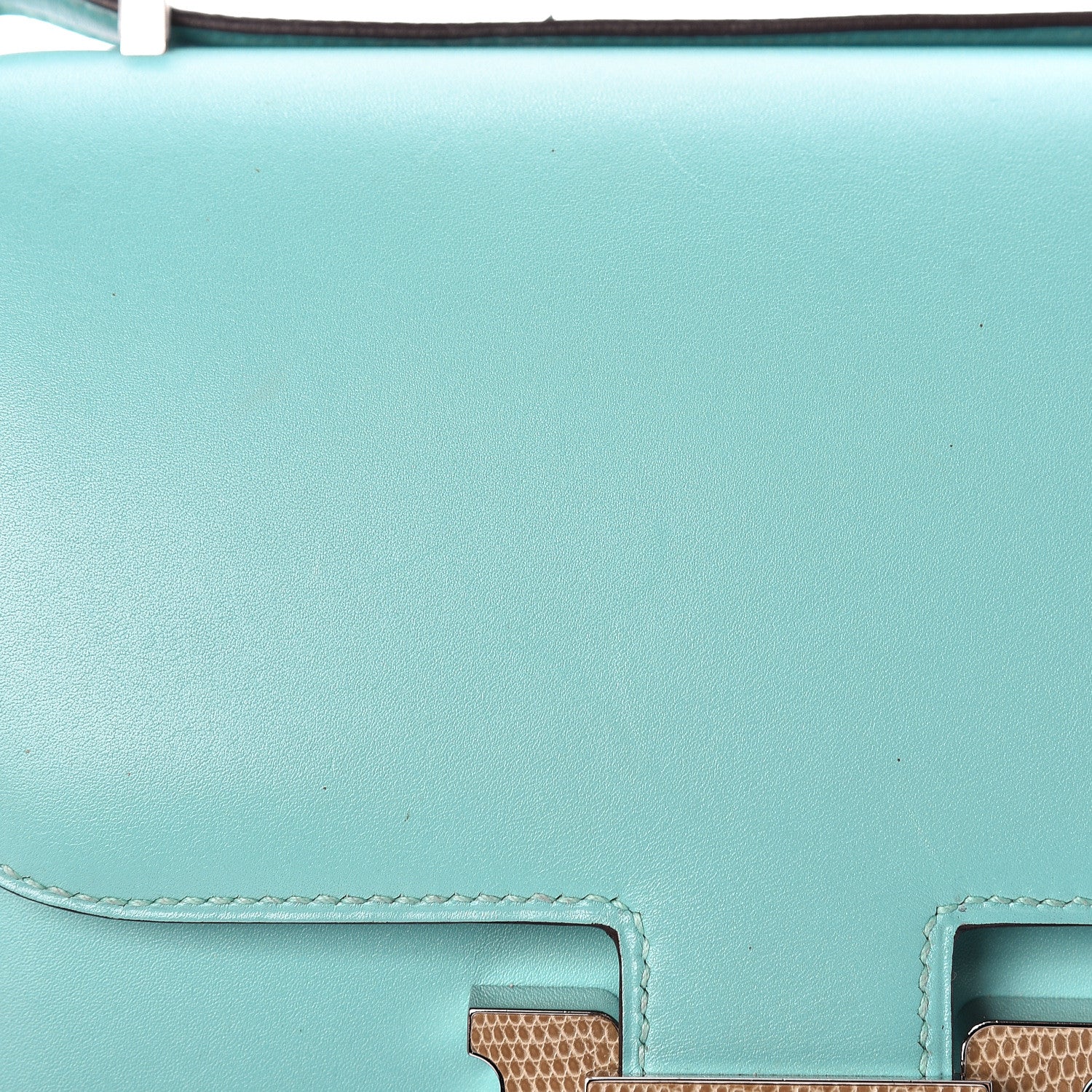 Hermes Tadelakt Lizard Constance 18 Bleu Atoll Ficelle 22 of 23