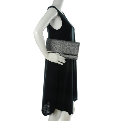 Jimmy Choo Lame Glitter Maia Clutch Grey 2 of 7