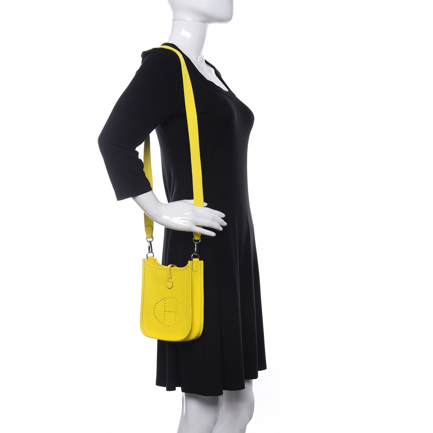 Hermes Taurillon Clemence Evelyne TPM Lime 2 of 11