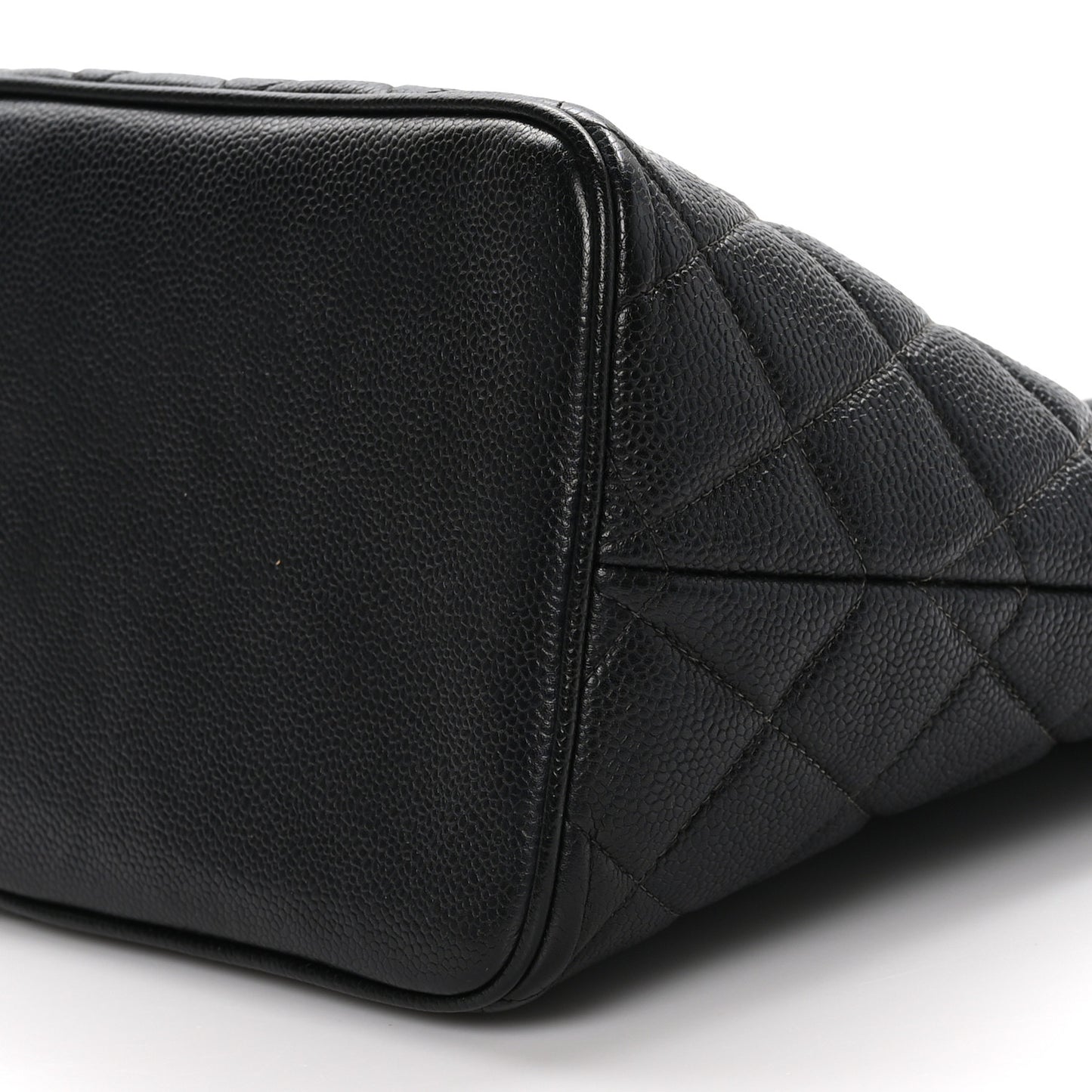 Caviar Quilted Medallion Tote Black