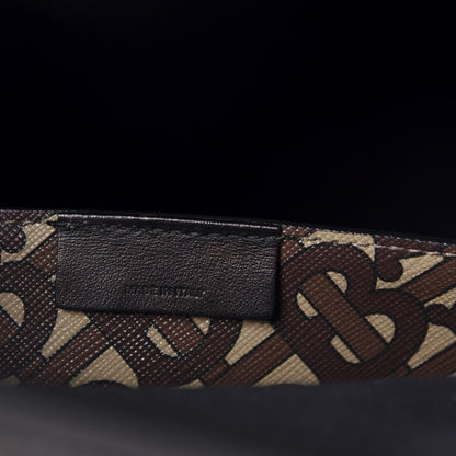 Burberry E-Canvas Monogram Stripe Medium Portrait Tote Bag Bridle Brown 9 of 11