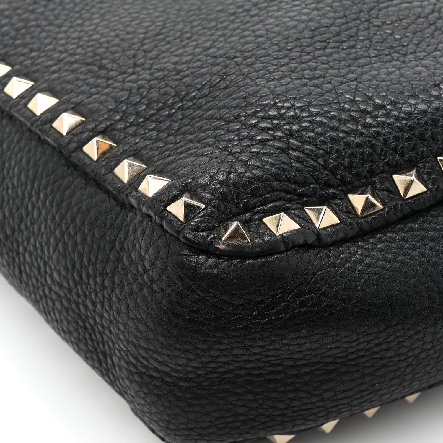 Valentino Garavani Pebbled Calfskin Small Rockstud Flip-Lock Messenger Bag Black 15 of 17