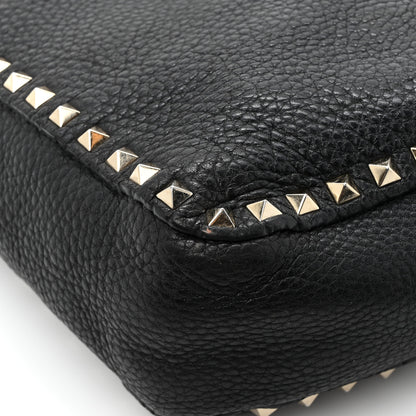 Valentino Garavani Pebbled Calfskin Small Rockstud Flip-Lock Messenger Bag Black 15 of 17