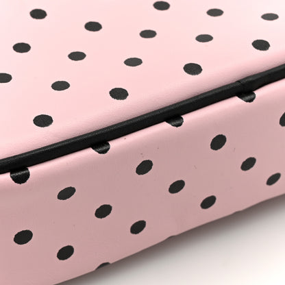 Saint Laurent Calfskin Printed Polka Dot Mini Lou Camera Bag Pink Black 12 of 13