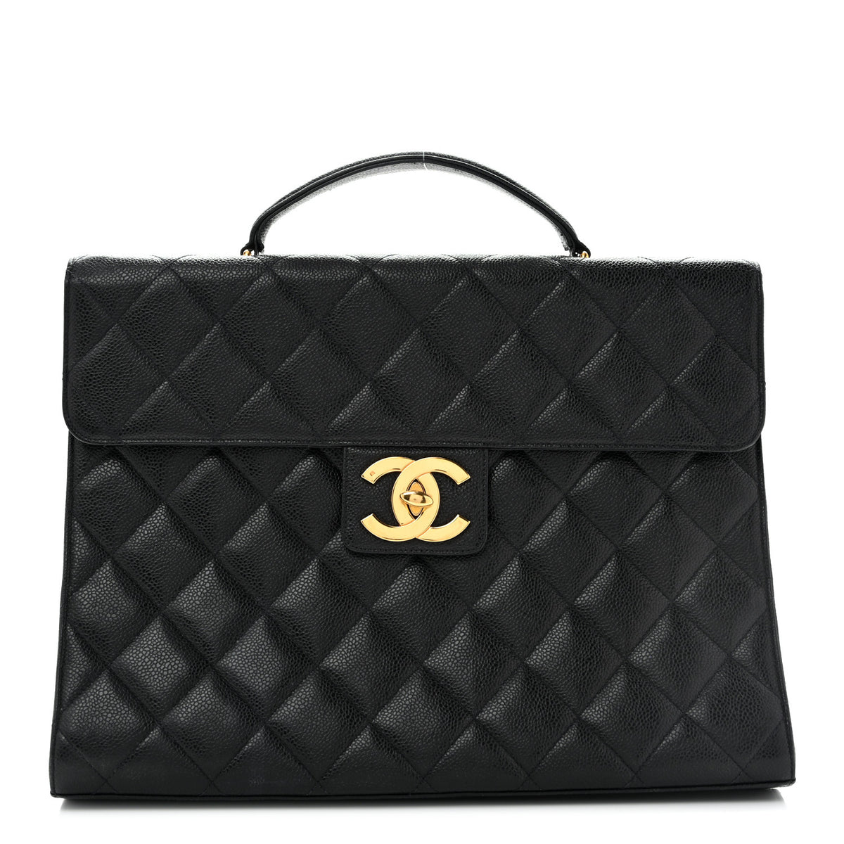 Chanel Caviar Quilted Briefcase Laptop Bag Black 1 of 13