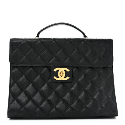 Chanel Caviar Quilted Briefcase Laptop Bag Black 1 of 13