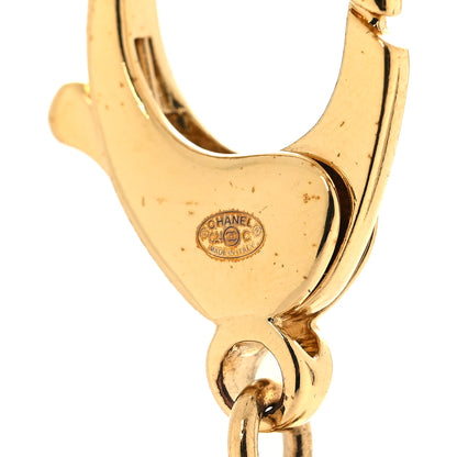 Chanel Metal Resin CC Logo Bag Charm Gold Pearly Black 3 of 4
