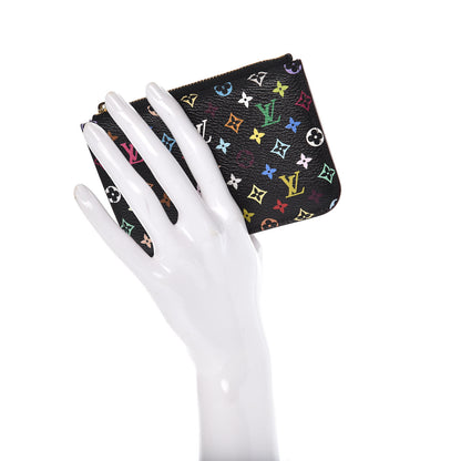 Louis Vuitton Monogram Multicolor Key Pouch Black Violet 2 of 7