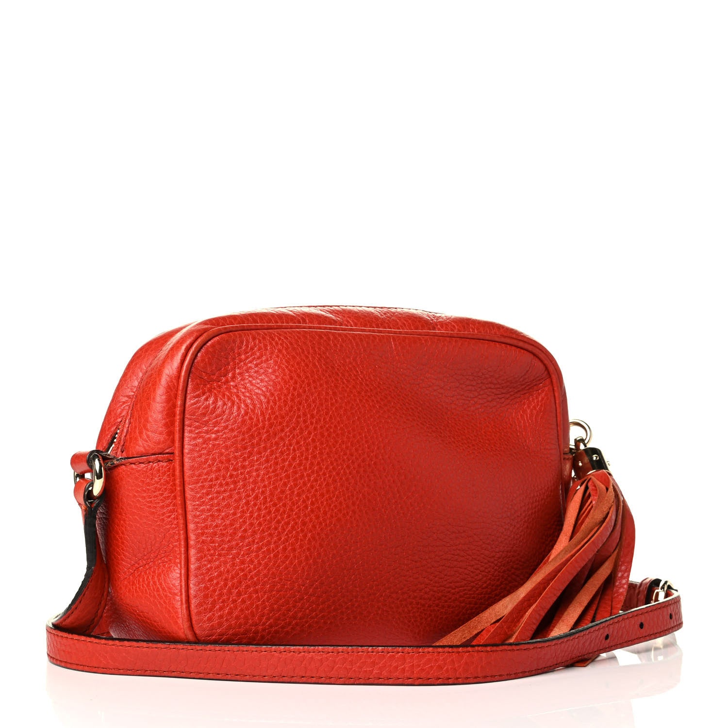 Gucci Pebbled Calfskin Small Soho Disco Bag Vibrant Red 2 of 7