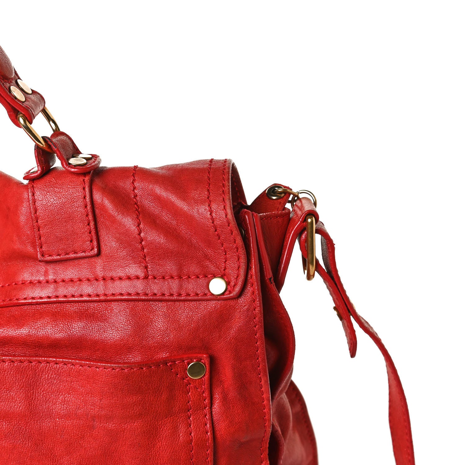 Proenza Schouler Lambskin PS1 Extra Large Satchel Lipstick Red 21 of 41