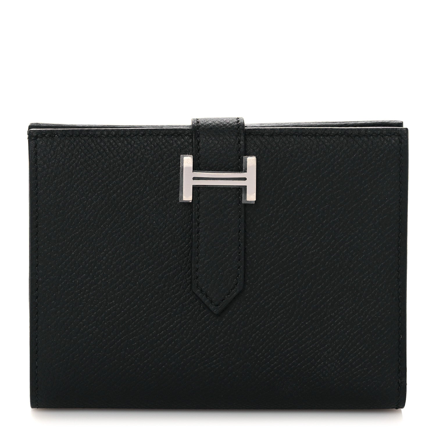 Hermes Epsom Bearn Compact Wallet Black 1 of 8