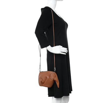 Loewe Calfskin Mini Elephant Crossbody Bag Tan 2 of 9