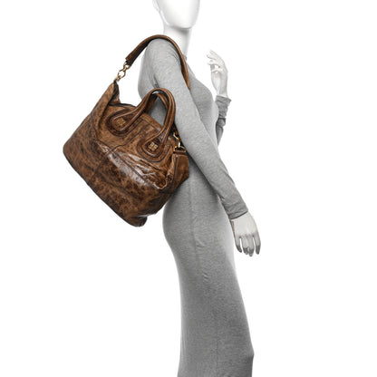 Givenchy Crackled Calfskin Medium Nightingale Light Brown 3 of 11