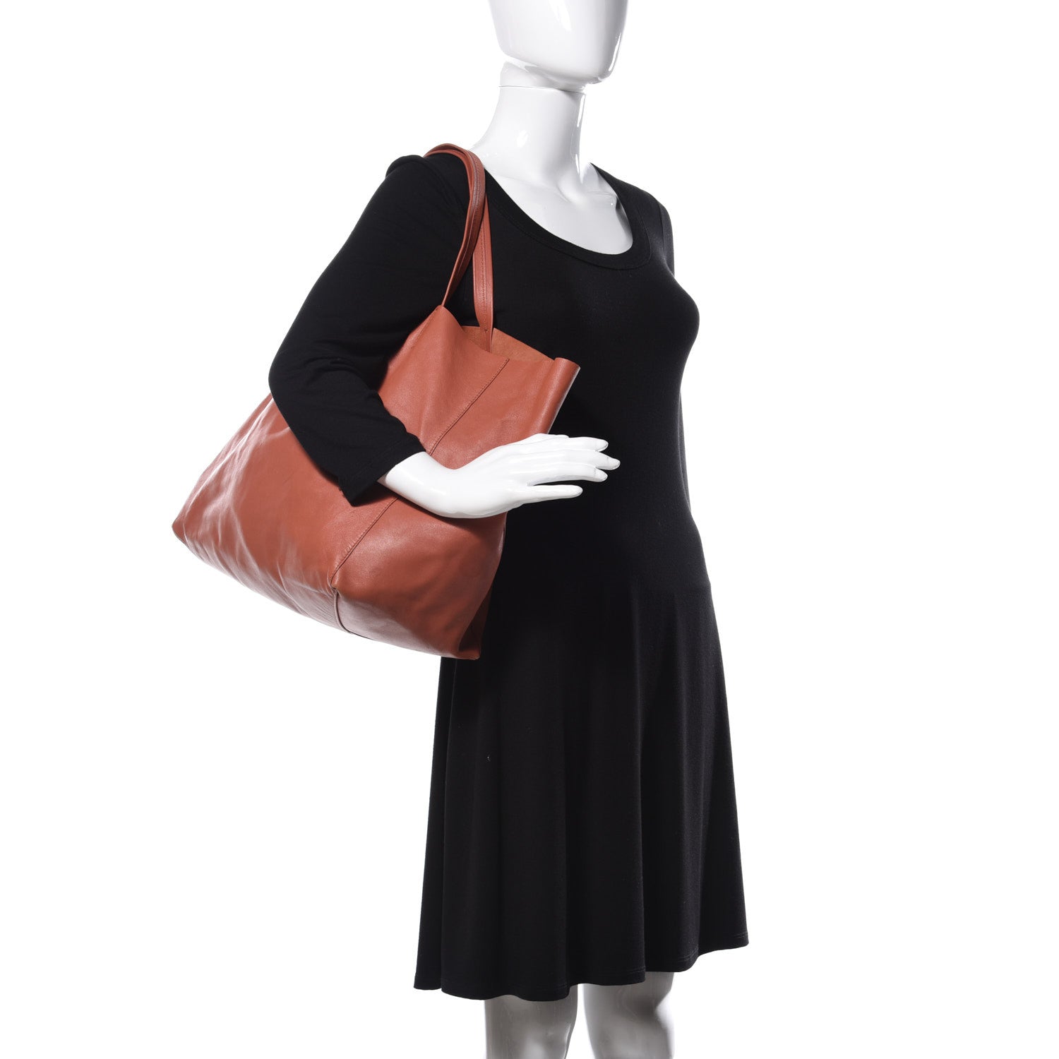Celine Lambskin Horizontal Cabas Sienna 2 of 10