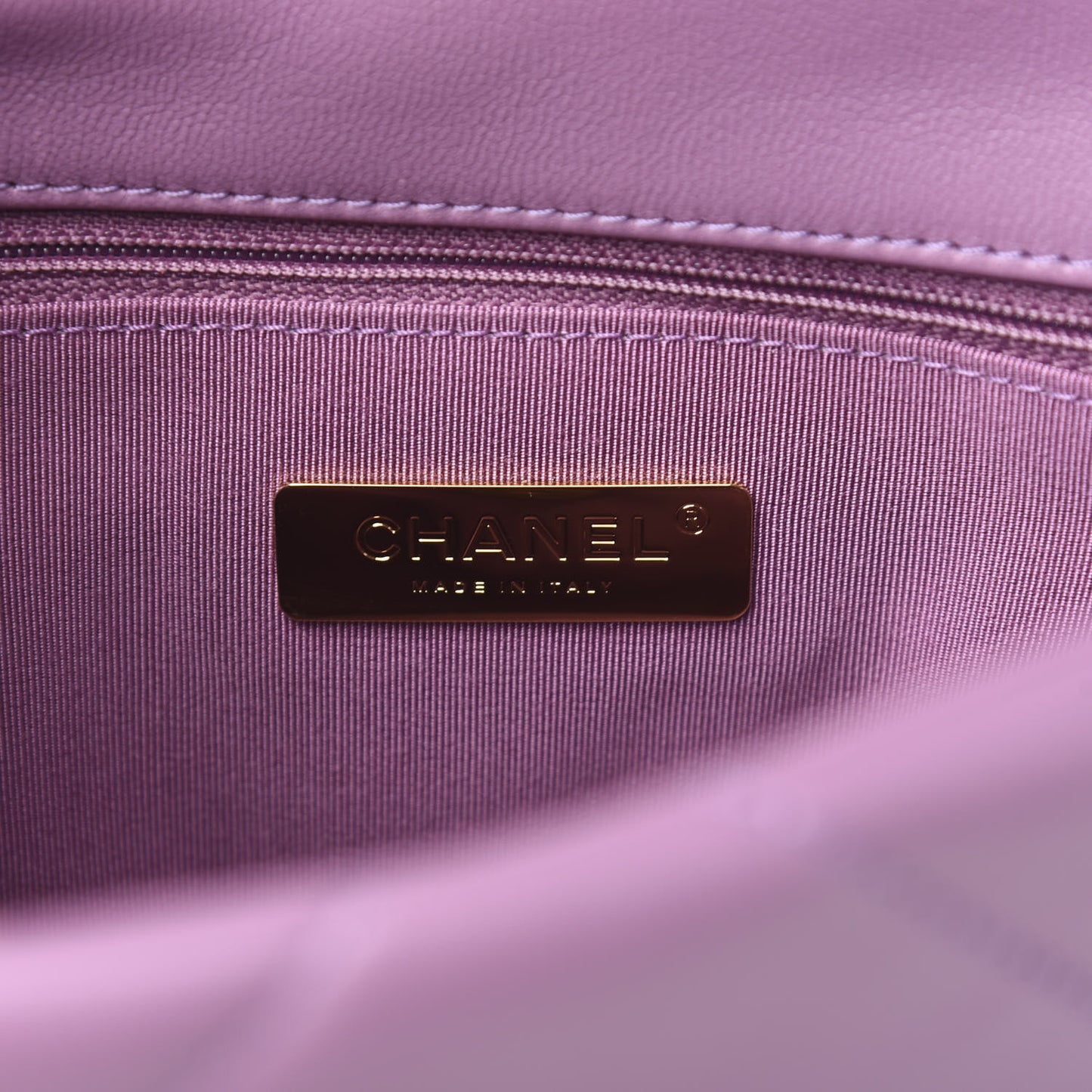 Goatskin Quilted Medium 19 Flap Violet Purple