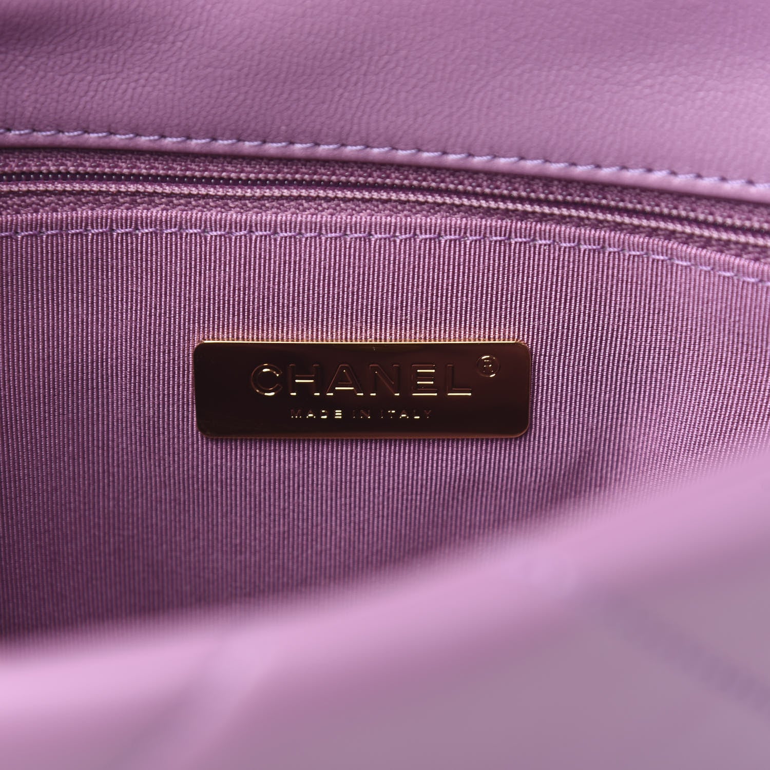 Chanel Goatskin Quilted Medium 19 Flap Violet Purple 5 of 9