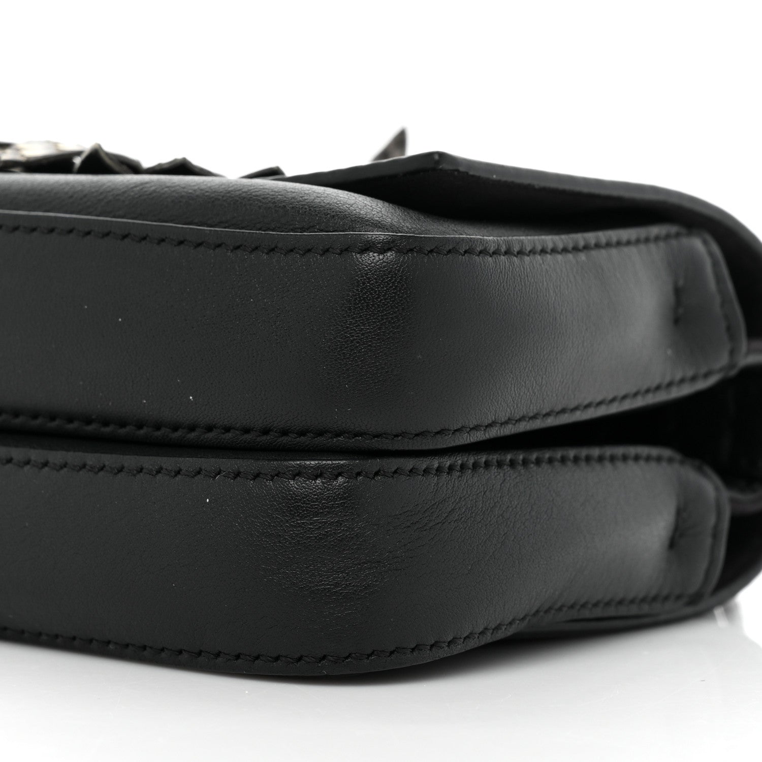 Fendi Calfskin Snakeskin F is Fendi Micro Double Baguette Black Multicolor 9 of 13