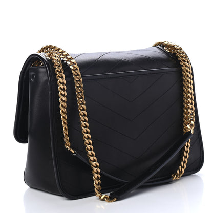 Saint Laurent Lambskin Matelasse Monogram Medium Niki Chain Satchel Black 2 of 4