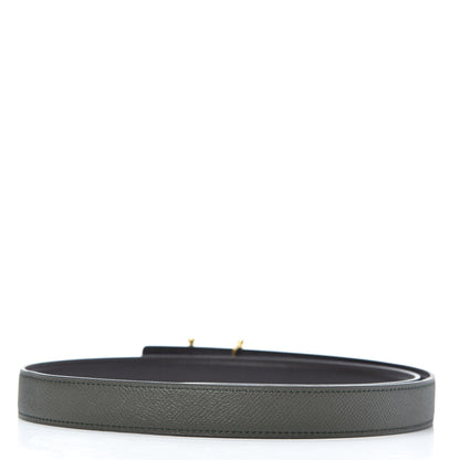 Hermes Epsom Swift 24mm Mors H Belt 90 Vert Olive Chocolate 2 of 5