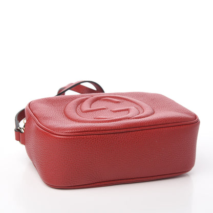 Gucci Pebbled Calfskin Small Soho Disco Bag Tabasco Red 3 of 8