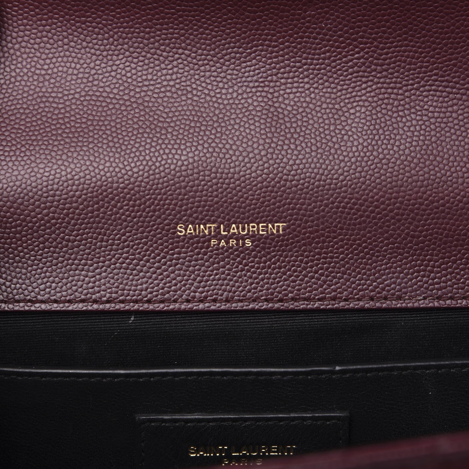 Saint Laurent Grain De Poudre Textured Mixed Matelasse Medium Triquilt Monogram Satchel Rouge Legion 5 of 12