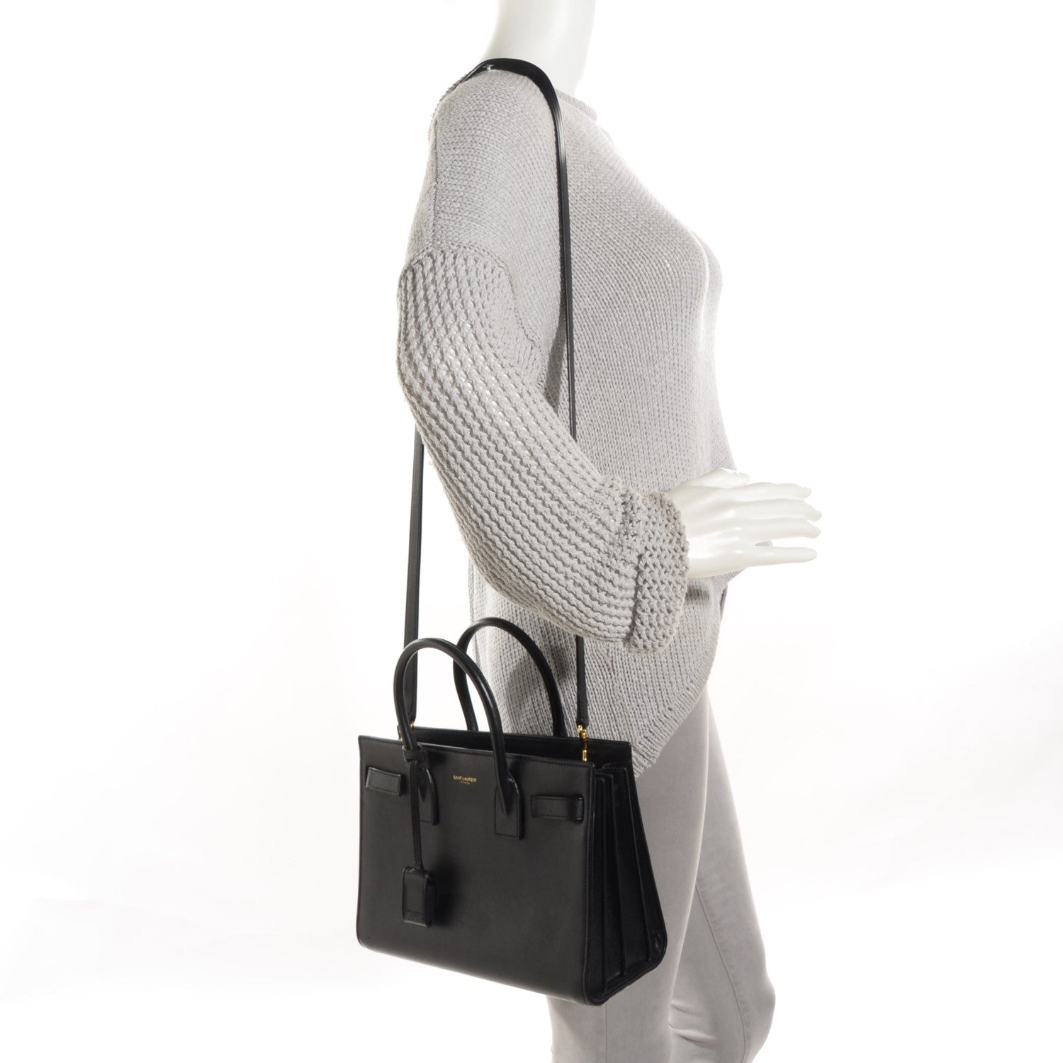 Saint Laurent Calfskin Baby Sac De Jour Black 2 of 7