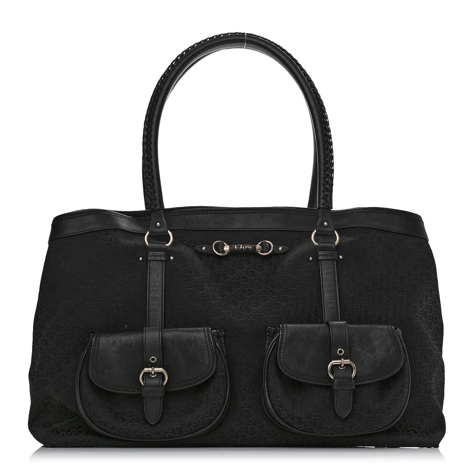 Christian Dior Monogram Large My Dior Frame Pocket Satchel Black 1 of 10