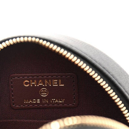 Chanel Caviar Quilted Round Clutch With Chain Black 6 of 10