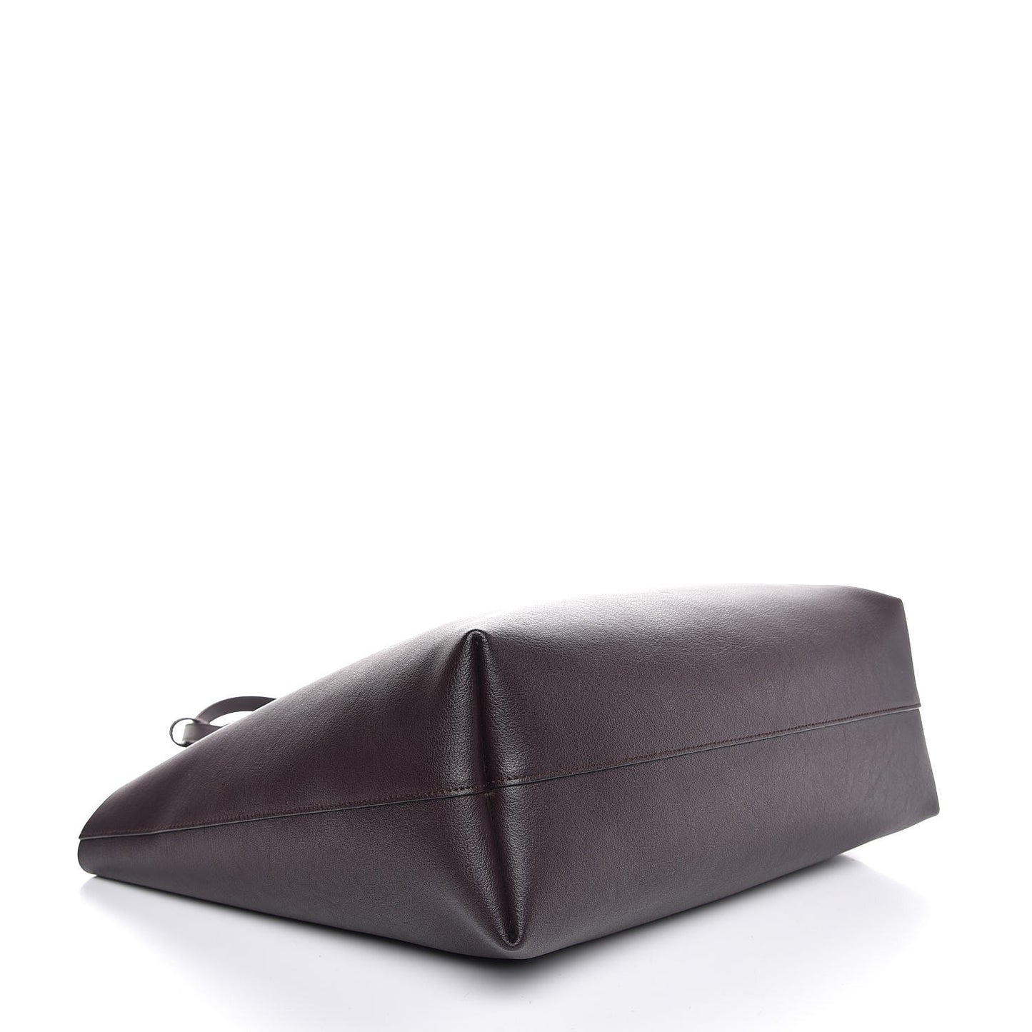 Calfskin Large Shopping Tote Dark Brown