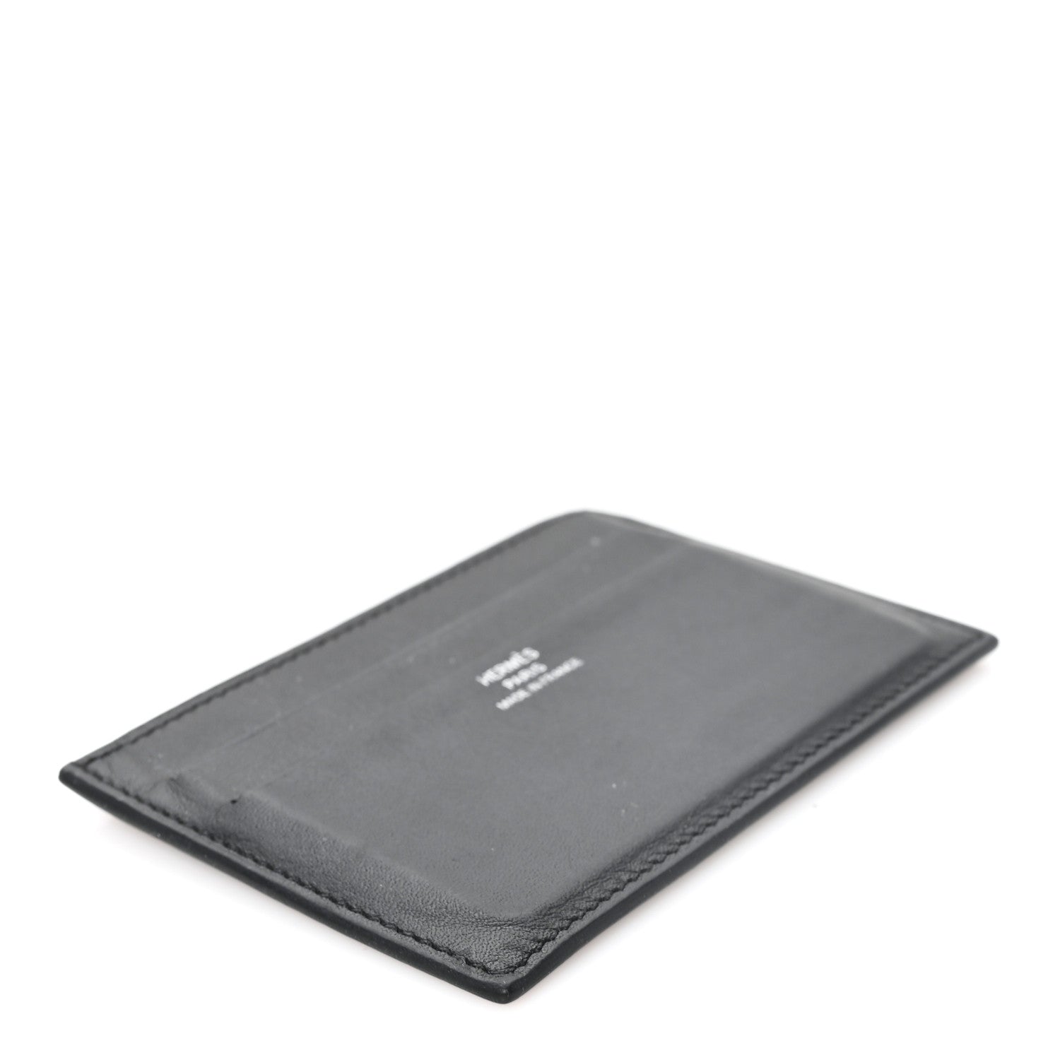 Hermes Evercolor Citizen Twill Card Case Black Bleu de France Bleu Saphir 4 of 7