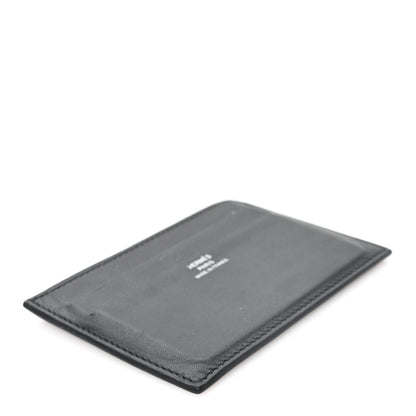Hermes Evercolor Citizen Twill Card Case Black Bleu de France Bleu Saphir 4 of 7
