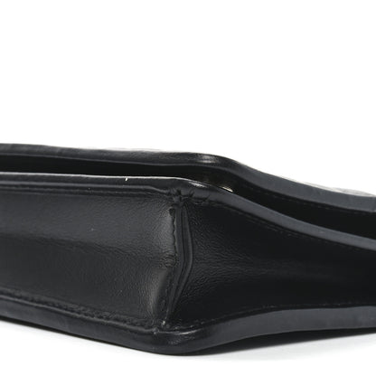 Prada Soft Calfskin Impunture Diagramme Chain Wallet Black 8 of 9