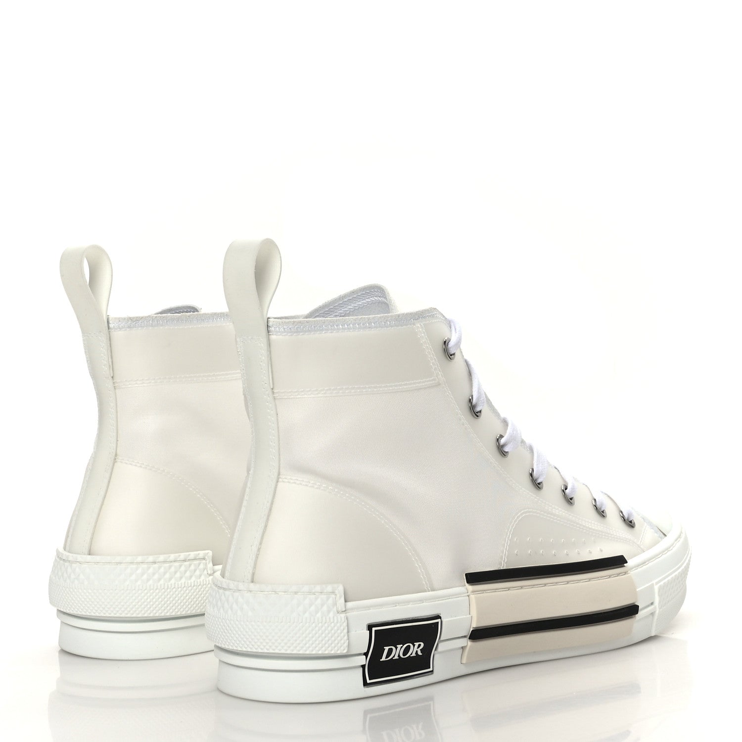 Christian Dior Canvas Mens B23 High Top Sneakers 41.5 White 4 of 6