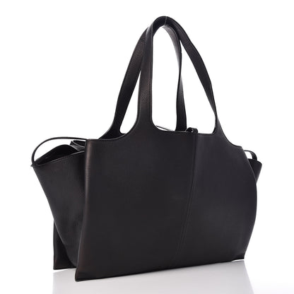 Celine Baby Grained Calfskin Medium Tri-Fold Bag Black 3 of 11