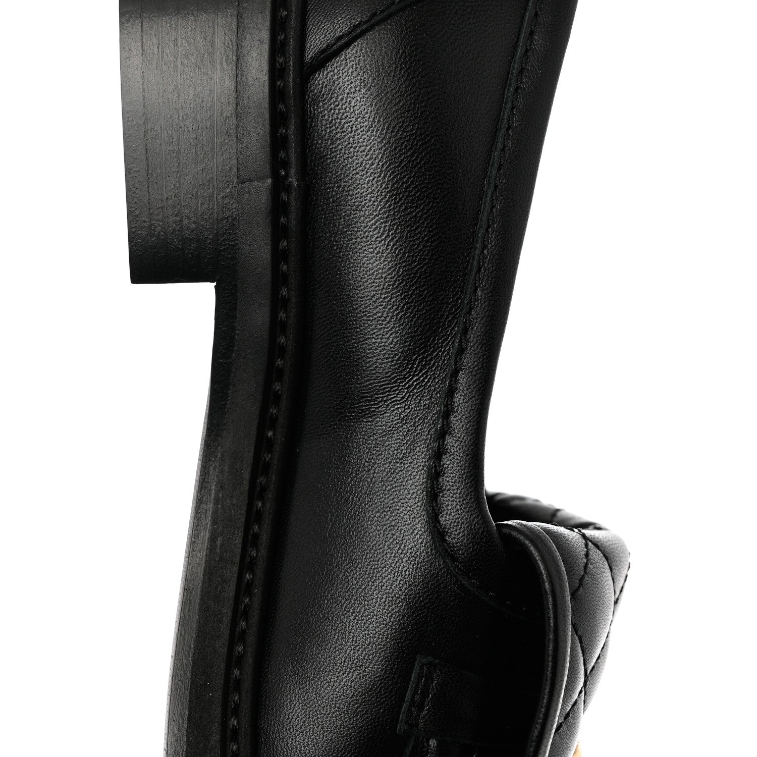 Chanel Lambskin Quilted CC Turnlock Loafers 37.5 Black 9 of 10