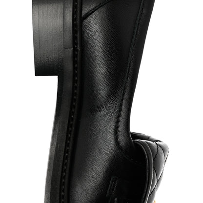 Chanel Lambskin Quilted CC Turnlock Loafers 37.5 Black 9 of 10