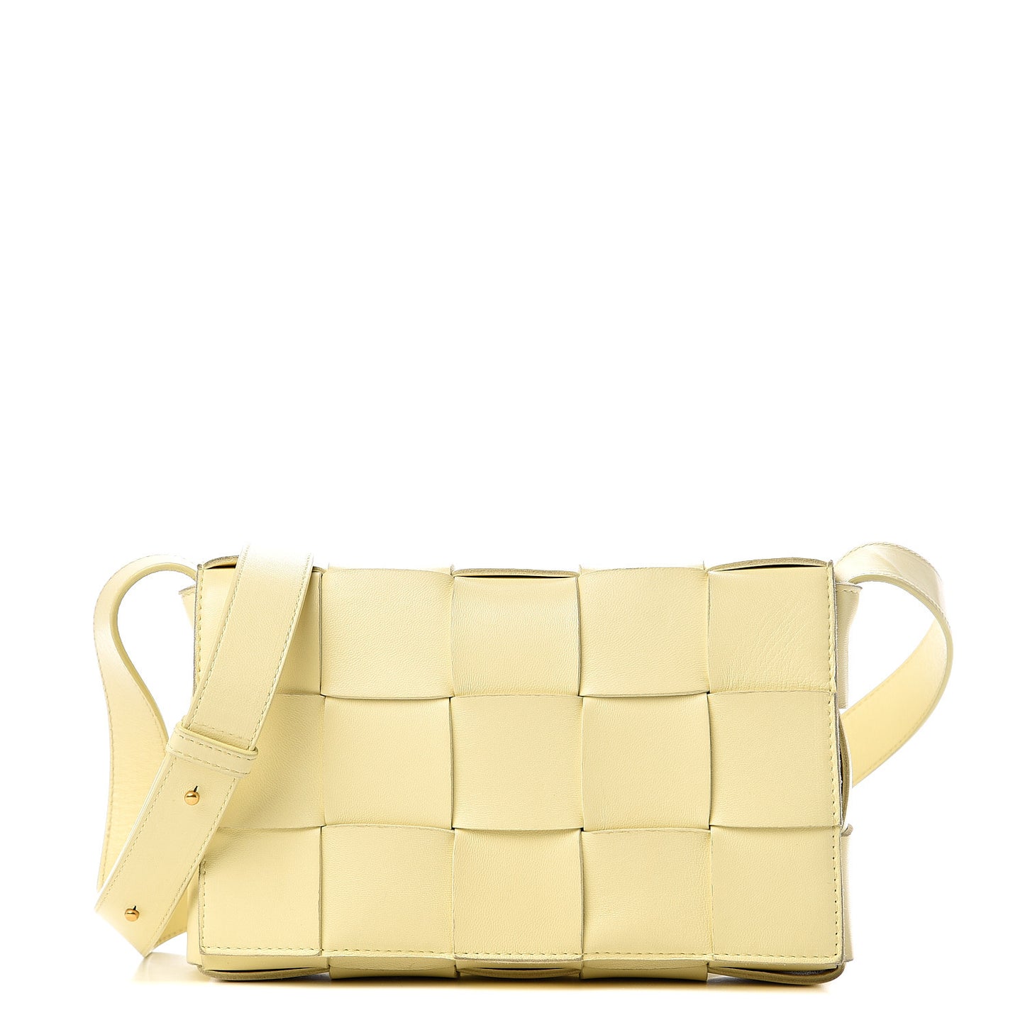 Nappa Maxi Intreccio Cassette Bag Ice Cream