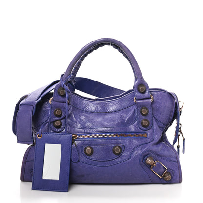 Balenciaga Agneau Giant 21 Rose Gold Hardware City Bleu Lavande 3 of 12
